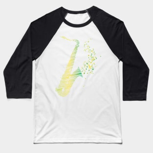 Creative Saxophone Art - Green Mix Baseball T-Shirt